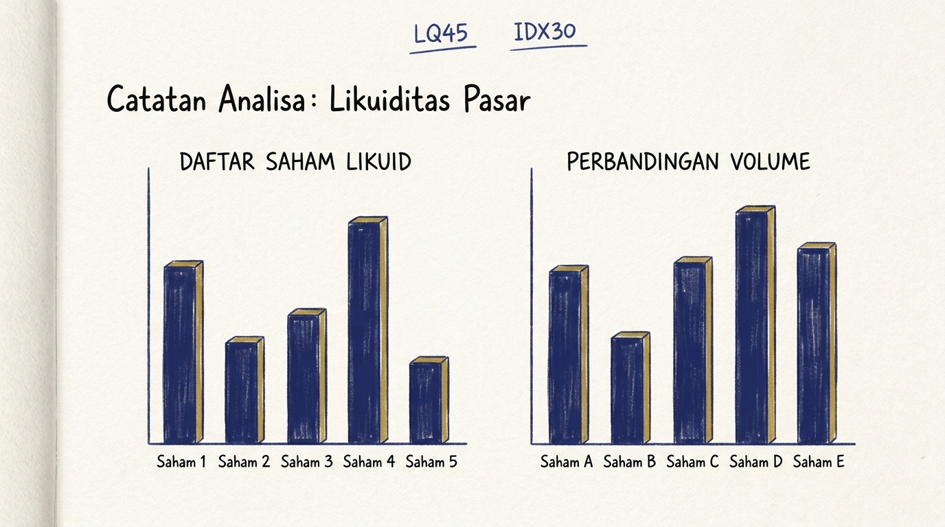 Visualisasi daftar saham Indonesia yang paling likuid